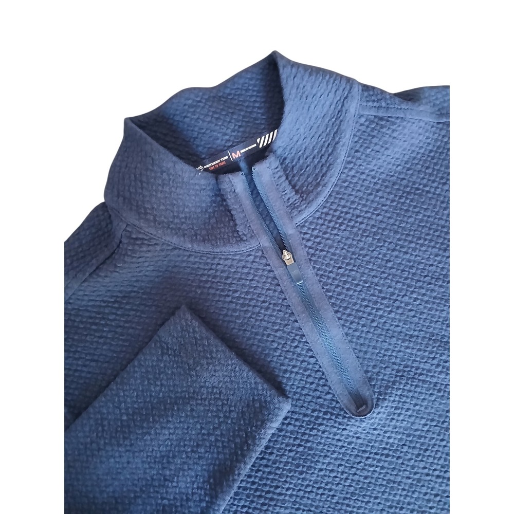 Southern Tide Men's Tide To Trail M Navy Blue Quilted 1/4 Zip Mock Pullover